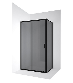 Душевой уголок Ambassador Forsa 17022217ABB-100ABB 110х100 стекло тонированное профиль черный без поддона